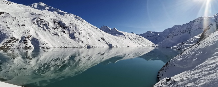 mattmark stausee im winter